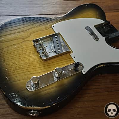 Telecaster Body 2Tone Sunburst Soft Relic - USA Ash - 50's Style Aged Nitro image 3