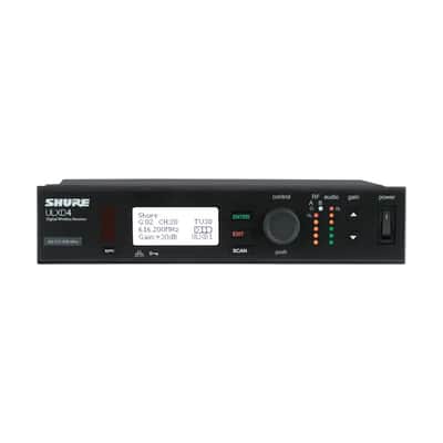 Shure ULXD4=-G50 Single Digital Wireless Receiver with PS41US Power Supply, 1/2 Wave Antenna and Rack Mounting Hardware image 1