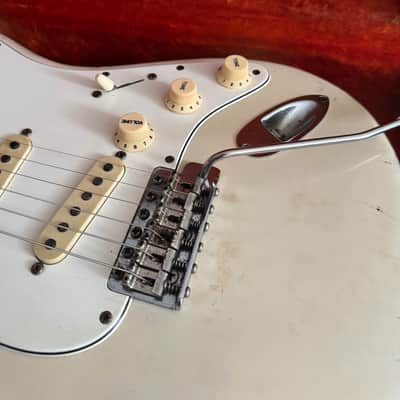 1966 Fender Stratocaster with Rosewood Fretboard Olympic White image 4