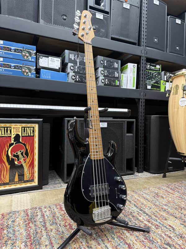Ernie Ball Music Man StingRay Special 5 H with Roasted Maple Fretboard - Jet Black image 1