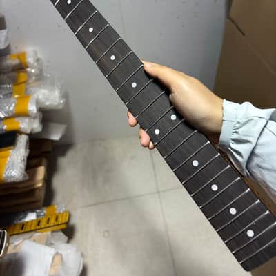 22fret Rosewood Roasted Maple Electric guitar neck rosewood matte DIY parts image 4