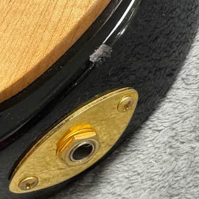1990s Fernandes TEB-1 Tele Bass Made in Japan Black P/J Gold Hardware w/ Hardshell Case image 11