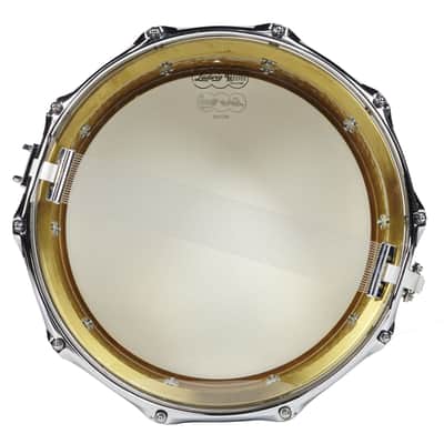 Ludwig Hammered Brass Snare LB422BKT, 14"x6,5" - Snare Drum image 5