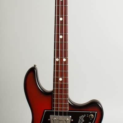 Wandre  Tigre Semi-Hollow Body Electric Bass Guitar (1965), black tolex hard shell case. image 8