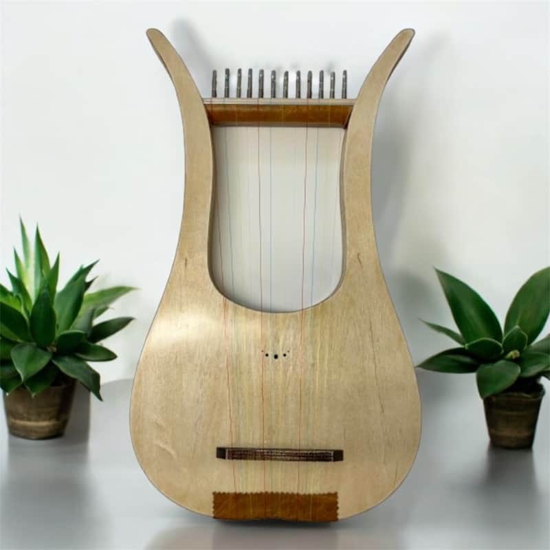 Cithara Lyre Harp with Inlay Ancient Techniques - 12 Strings image 1