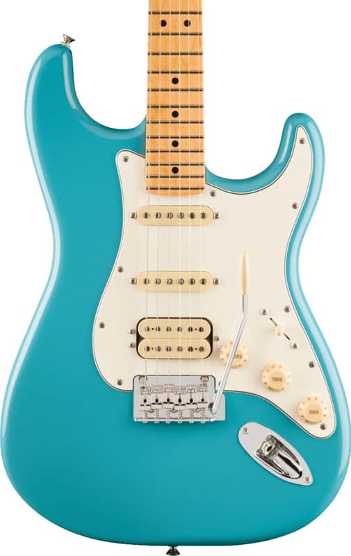 Fender Player II Stratocaster Electric Guitar HSS, Maple Fingerboard, Aquatone Blue image 1