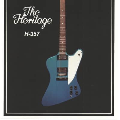 Heritage Guitars- H-357, promotional print/cut sheet, 1988 image 1