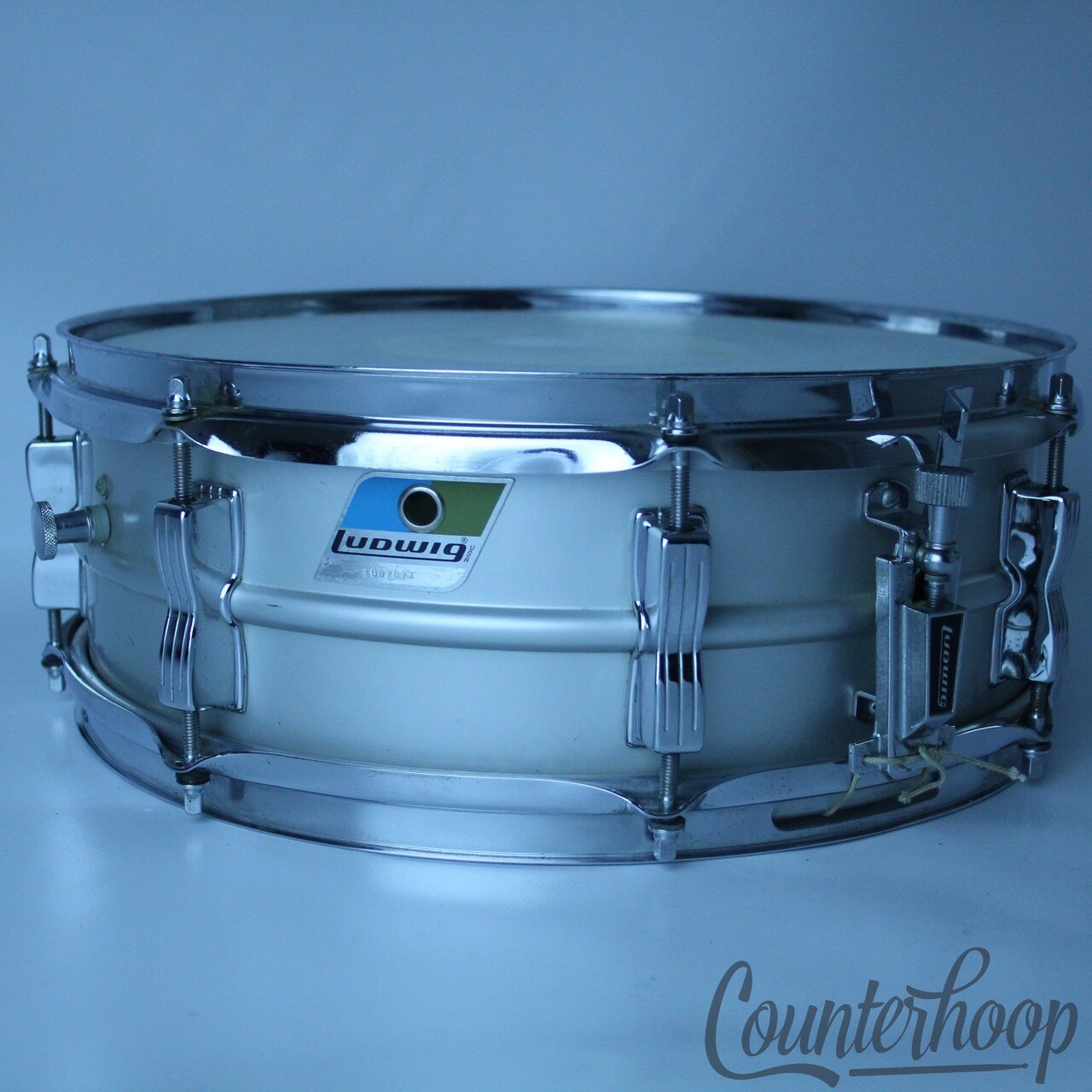 Ludwig 14x5"Acrolite Snare Drum Vintage 70s Baked Aluminum Shell 8-Lug Chicago* — main photograph