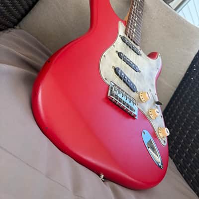 Fender Standard Stratocaster MIM - Red (Repainted), Rosewood Board, SSS image 3