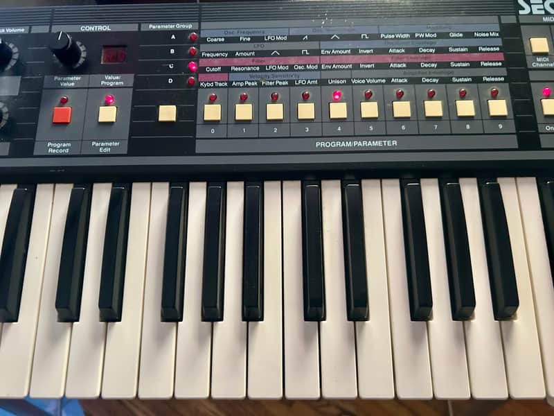 Sequential Multi-Trak 61-Key 6-Voice Polyphonic Synthesizer 1985 - 1987 - Black image 1