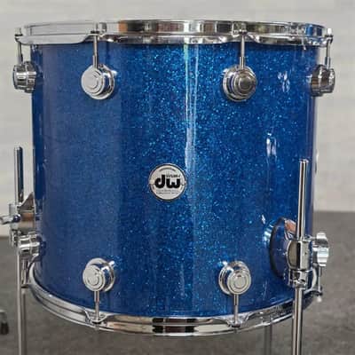 Used DW Collectors VLT 333 Maple 6pc Drum Set Blue Glass - Very Good image 5