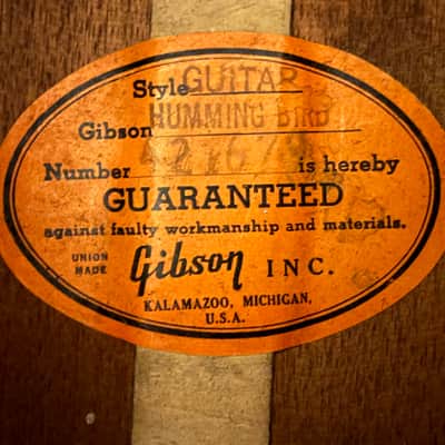 Gibson Hummingbird 1966 Cherry Sunburst image 16