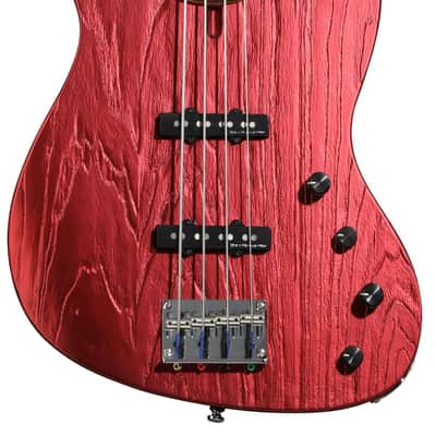 Sire Marcus Miller V6 4-string FL Electric Bass Guitar - Candy Apple Red image 1