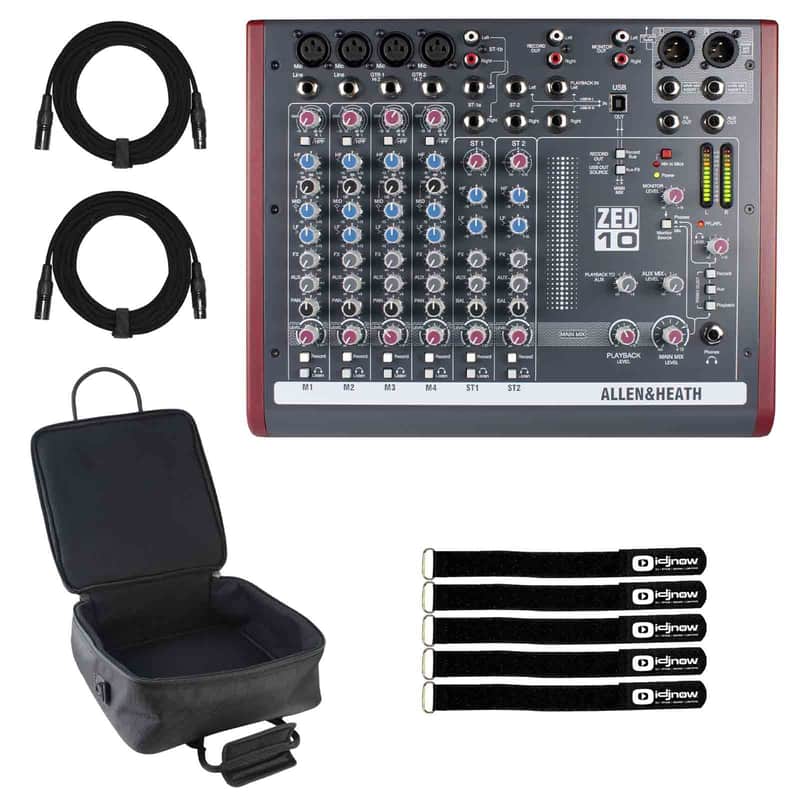 Allen & Heath ZED-10 Multipurpose Recording Mixer with Gear Bag image 1