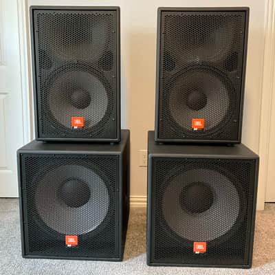 JBL MPro MP418S (18" Subs) and MP415 (15" Speakers) Early 2000's - Black image 1