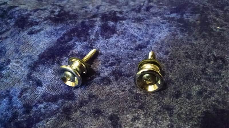 1980s Kramer Strap Buttons Chrome w/pads image 1