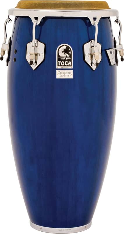 Toca Custom Deluxe Wood Tumba Drum - Blue Wood Finish image 1