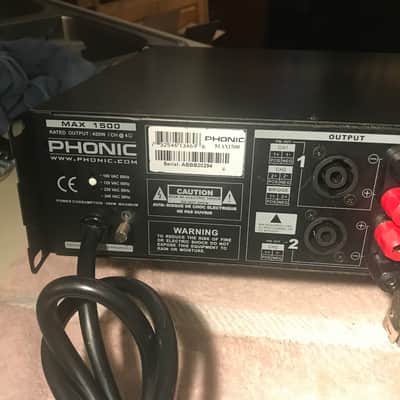 PHONIC MAX 1500 2U rack mount power amplifier. 450 WPC @ 4 Ohms. Great value amplifier. Includes rack mount bolts and washers. image 6