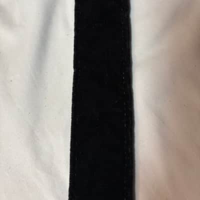 LM 2" Crushed Velvet Black guitar STRAP W/ Leather Ends- Comfortable, Soft - Fire Sale image 6