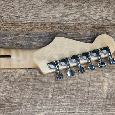 MyDream Partcaster Custom Built - Sonic Blue Flamed JM Silver Strat image 8