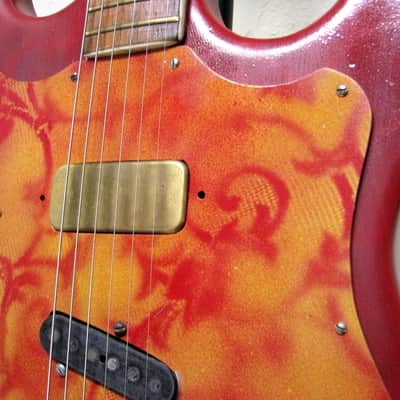 Kay Vanguard 1963 Blood red, Fire yellow, snakeskin image 4