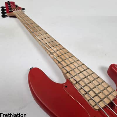 Marco Bass Guitars TFL-5 5-String 34.5" Satin Red Glockenklang - 9.84lbs image 17