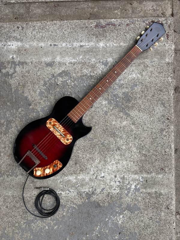 1952 Kay ‘Rex’ K-125 Peanut Red Burst RARE image 1
