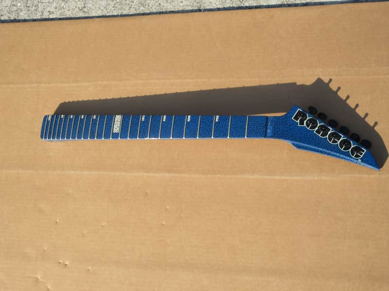 Vintage 80s Roscoe Blue Leopard Guitar Neck Rare image 1