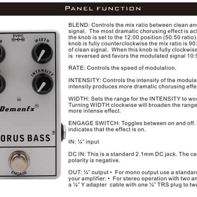 Demonfx Bass Chorus 4 Bass Guitar Trie Bypass Effect Pedal image 5