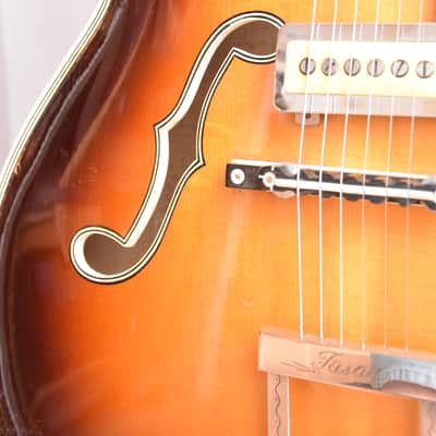 Fasan Archtop – RARE 17.7‘‘ 1950s Master Luthier Franz Sander German Vintage Jazz Guitar Gitarre image 10