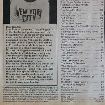 John Lennon Magazine 1981 image 3
