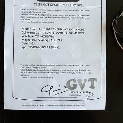 General Vintage Tone - Fully-loaded single-coil Stratocaster pickup / pickguard Late-1961 Heavy Formvar NOS GVT hand-wound pickups - NEW, UNUSED. image 7