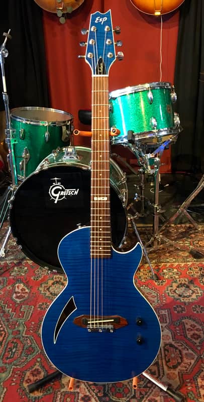 ESP　Eclipse SA Rare ESP Eclipse SA - TL-6 Style Blue Trans Flamed Maple Semi
