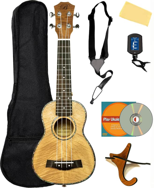 Barcelona Oguman Wood Soprano Ukulele w/ Gig Bag Bild 1