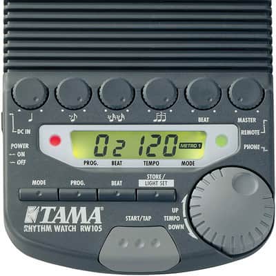 Tama RW105 Rhythm Watch Programmable Metronome, Drumcomputer, hochwertig, präzise, mit Ledertasche image 1