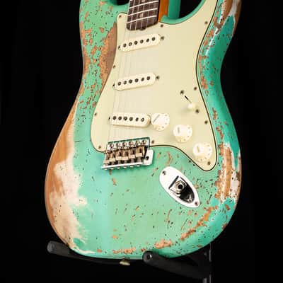 Fender Custom Shop 1960 Dual Mag II Stratocaster Super Heavy Relic Aged Seafoam Green LTD image 7