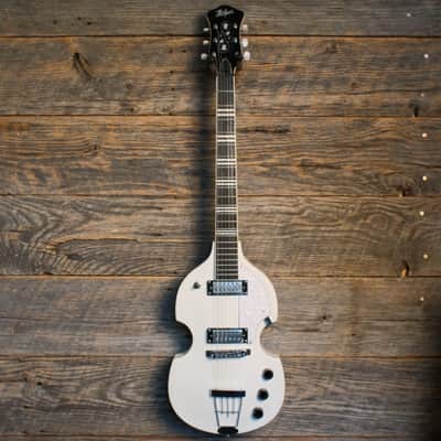 Hofner Ignition Violin Electric Guitar - Pearl White image 2
