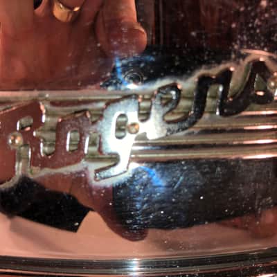 Rogers "5-Line" Dyna-Sonic 5x14" Brass Snare Drum with "Beavertail" Lugs 1967 - 1974 - Chrome image 7