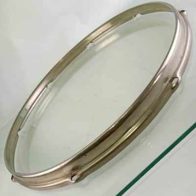 Slingerland 15"NOB BRASS Stick-Saver Snare/Tom Drum Batter Rim/Hoop 8Lug Nickel image 2