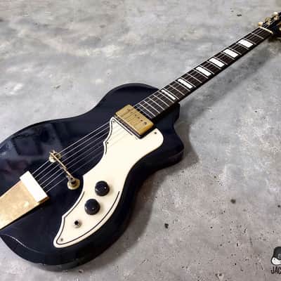 RARE Silvertone / Supro / Valco Artist Rhythm Tone "Art Deco" Electric Guitar (1958, Black & Gold) image 2