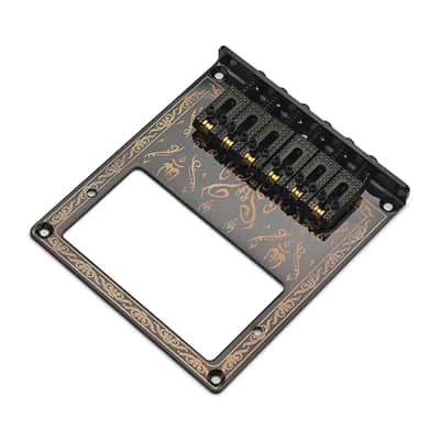 Black Roller Saddles Tele Style Guitar Bridge with Humbucker Pickup Bridge image 4
