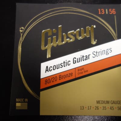 Gibson SAG-BRW13-1 Bronze 80/20 Acoustic Guitar Strings 13-56 for sale