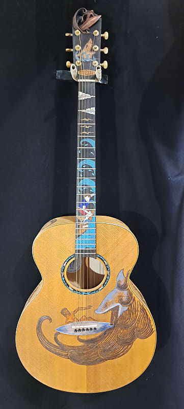 Blueberry NEW IN STOCK Handmade Acoustic Guitar Grand Concert Surfer image 1