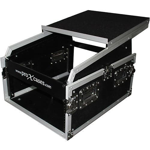 ProX 13U Top MixerDJ 6U Rack Combo Flight Case with Laptop Reverb