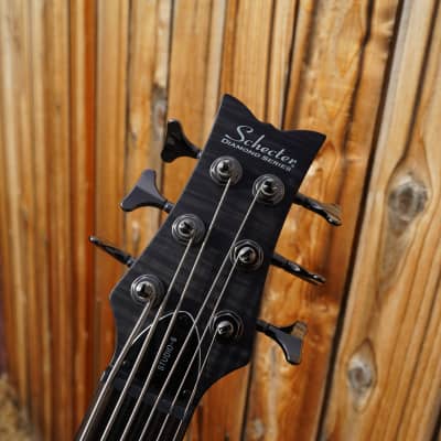 Schecter DIAMOND SERIES Stiletto Studio-6  - See Thru Black Satin 6-String Electric Bass Guitar image 7