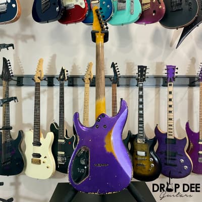 Balaguer Toro USA Heritage Electric Guitar w/ Case-Metallic Purple over Sunburst image 12