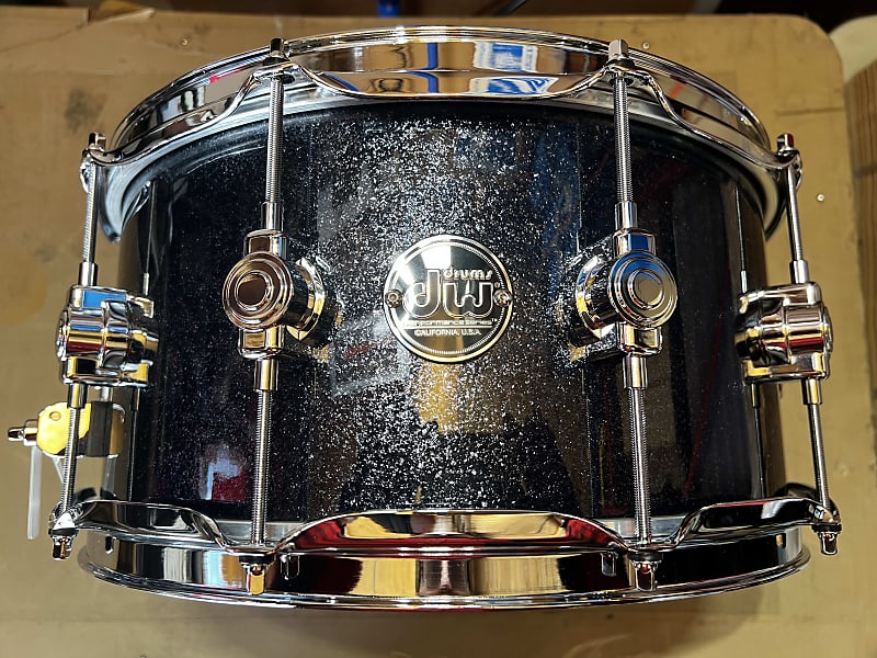 DW 6.5" x 14" Performance Series Limited Edition Cherry Snare Drum - Black Sparkle w/ Chrome Hardware image 1