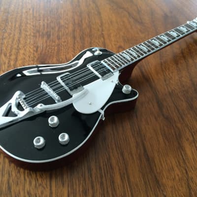 George's Black Duo Jet Guitar Beatles  Collectible Miniature Replica Model image 2