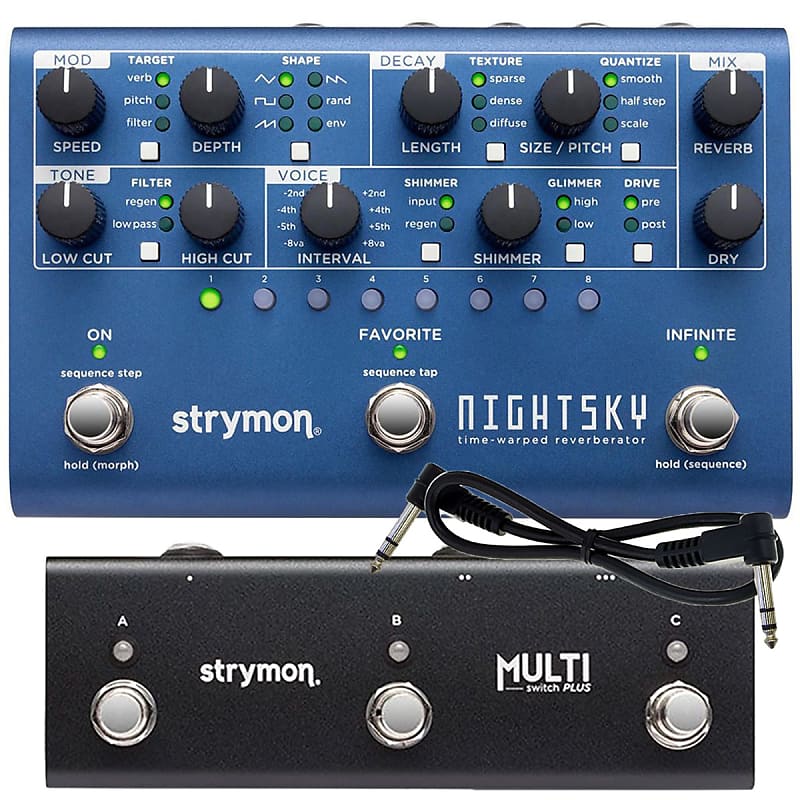 Strymon NightSky Time-Warped Reverberator Effect Pedal with MultiSwitch Plus BUNDLE image 1