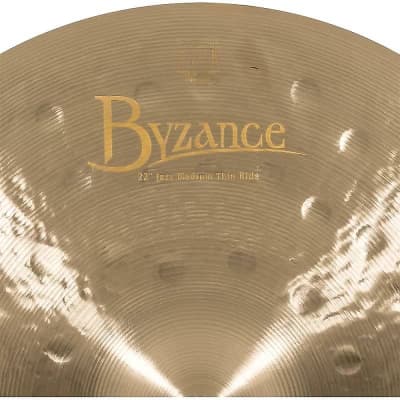 Meinl Byzance Jazz B22JMTR 22" Medium Thin Ride Cymbal (w/ Video Demo) image 6